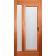 Wooden door with glass panels on a green background. Tahity EN805AO