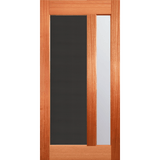 Wooden door with glass panels on a transparent background. Tahity EN805AO