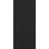 Strata TGV aluminium entrance door in matt black with vertical groove design