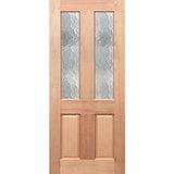 Traditional Cathedral solid timber entrance door made of high-quality maple joinery