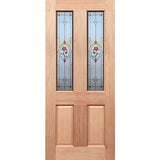 Traditional Entrance Door in Rose Jewel Spotswood Frost glazing by Crown Doors