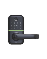 Austyle Smart Digital C4 Key In Lever Entrance Set in a silver and white finish
