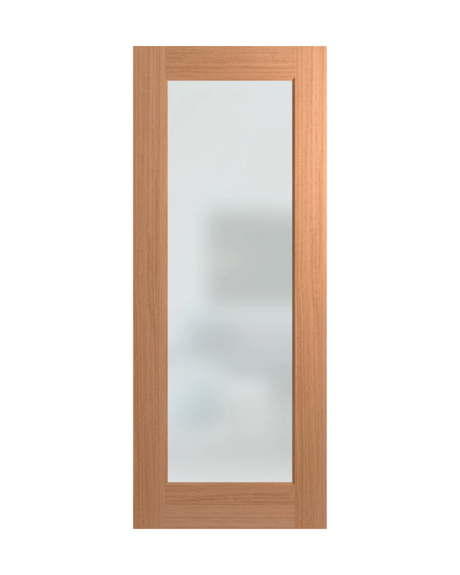 Hume JST1 Joinery entrance door shown from an angle highlighting glazing and timber construction