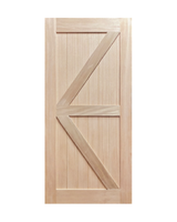Four Seas BARN-K solid engineered timber internal sliding barn door with routed diagonal design