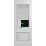 White door with a glass panel on a green background VauclusePremierEntranceXVP22_LowE_Duracote