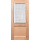 Venetian Half French 1L-1P solid timber entrance door with one lite and one panel