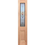 Victorian VG SL solid timber sidelight featuring Rose Jewel Spotswood frost glazing