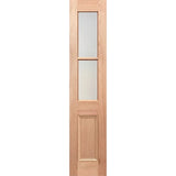 Victorian-2L SL Entrance Door made of maple solid timber with double-glazed translucent glass