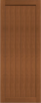 Elite Aluminium XE21 entrance door shown in Maple timber look finish