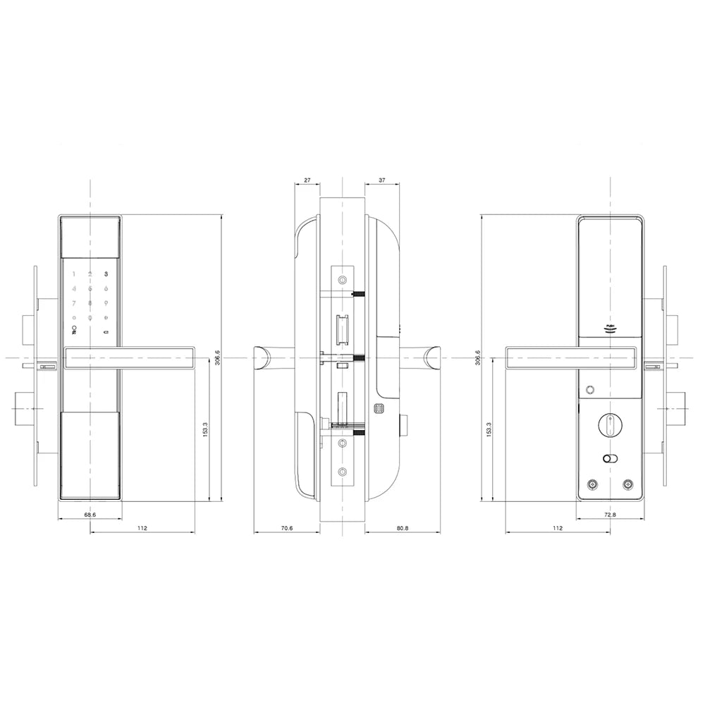 YDM3109A Smart Mortice Lock