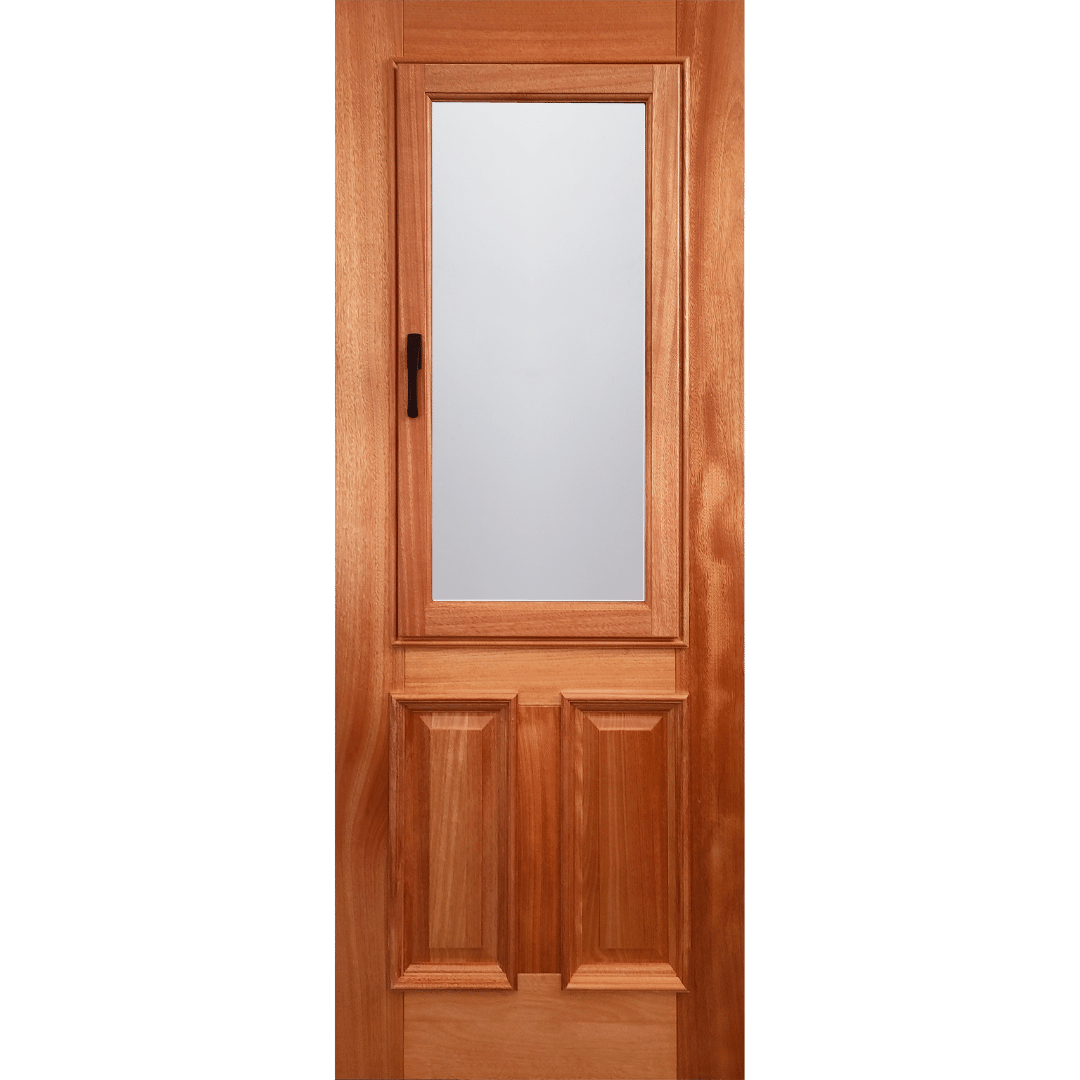 Wood door with glass window. Zanzibar EN903AO