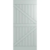Frontier Standard Barn Door FBDS4 with deep linear rout design, primecoat MDF finish