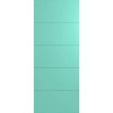 Hume Linear Entrance XLR130 solid engineered timber door featuring vertical grooved detailing